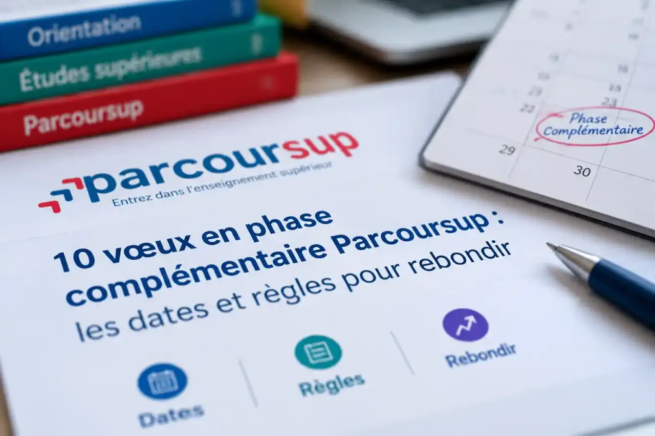 10 vœux en phase complémentaire Parcoursup : les dates et règles pour rebondir