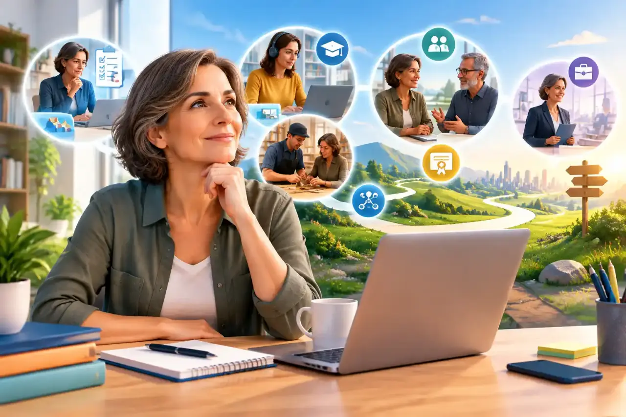 Illustration d'une reconversion professionnelle réussie à 40 ans