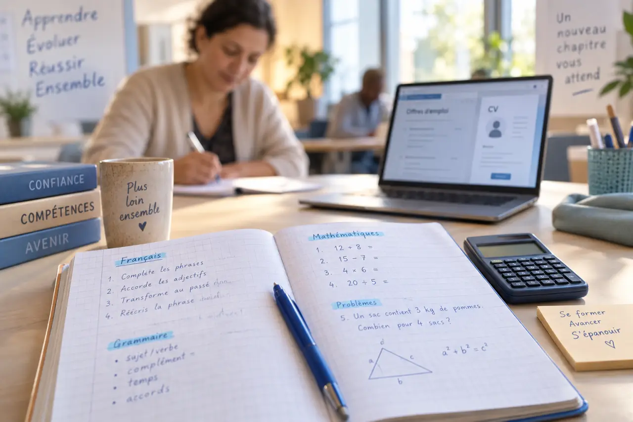 La remise à niveau scolaire pour adultes prépare au français, aux maths et au retour à l’emploi